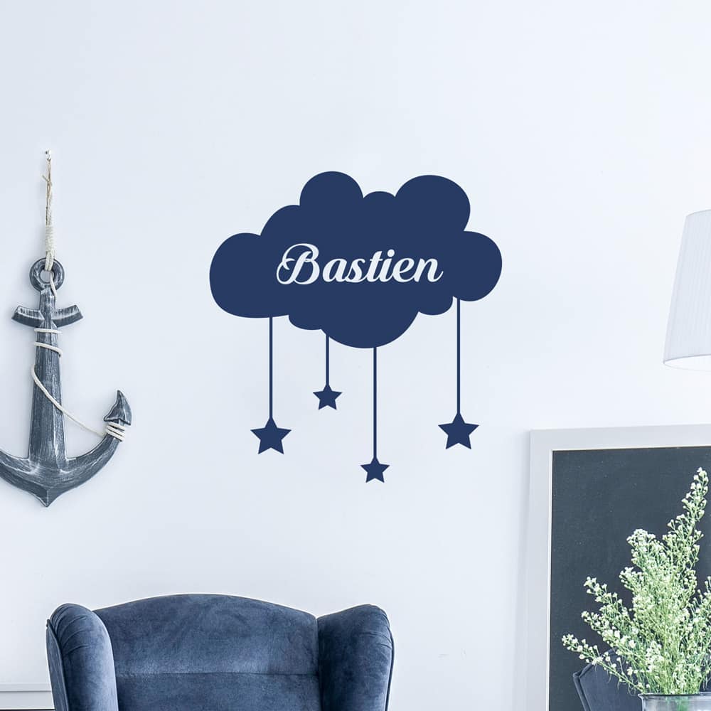 Sticker Nuage Prénom Personnalisé Stickrs ® Chambre